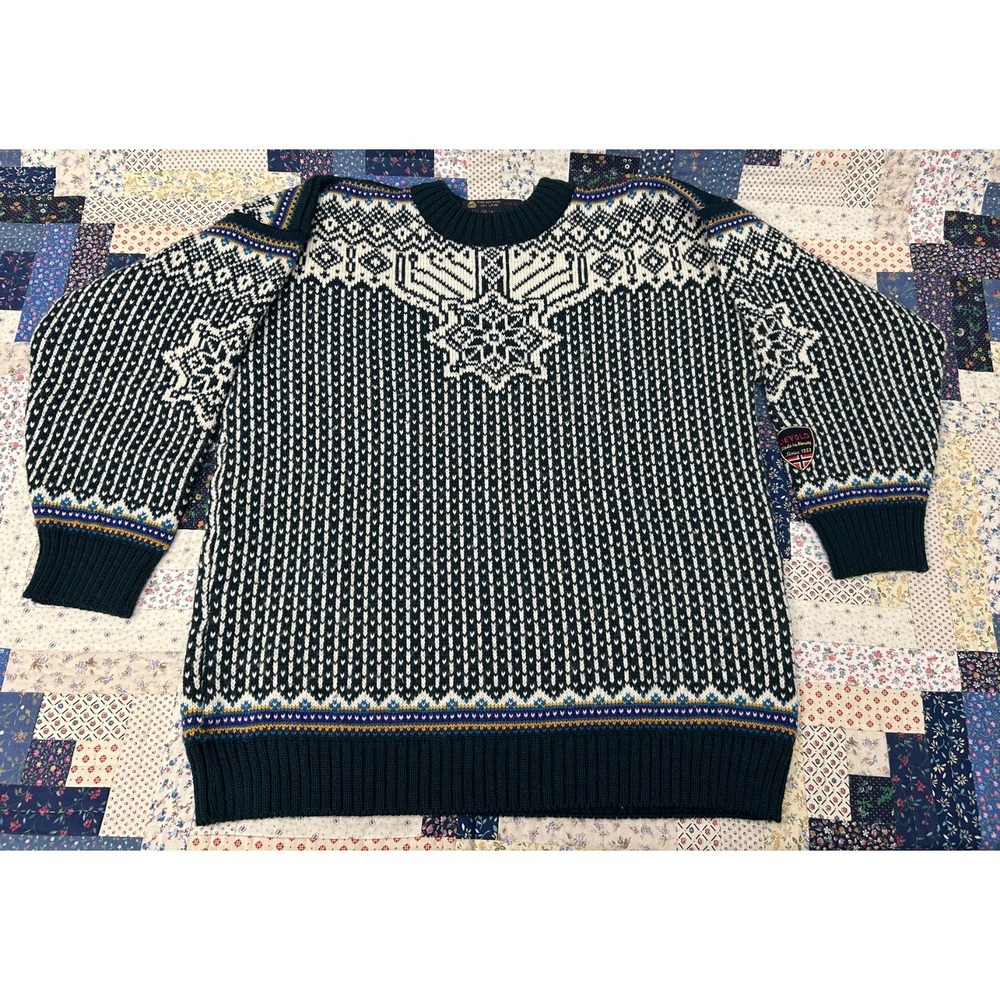 Vintage Devold Sweater Men's Medium Pure New Wool Nordic Knit